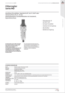 Camozzi Filterregler Serie MD Katalog DE