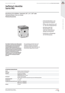 CAMOZZI Softstart-Ventile Serie MD Katalog DE