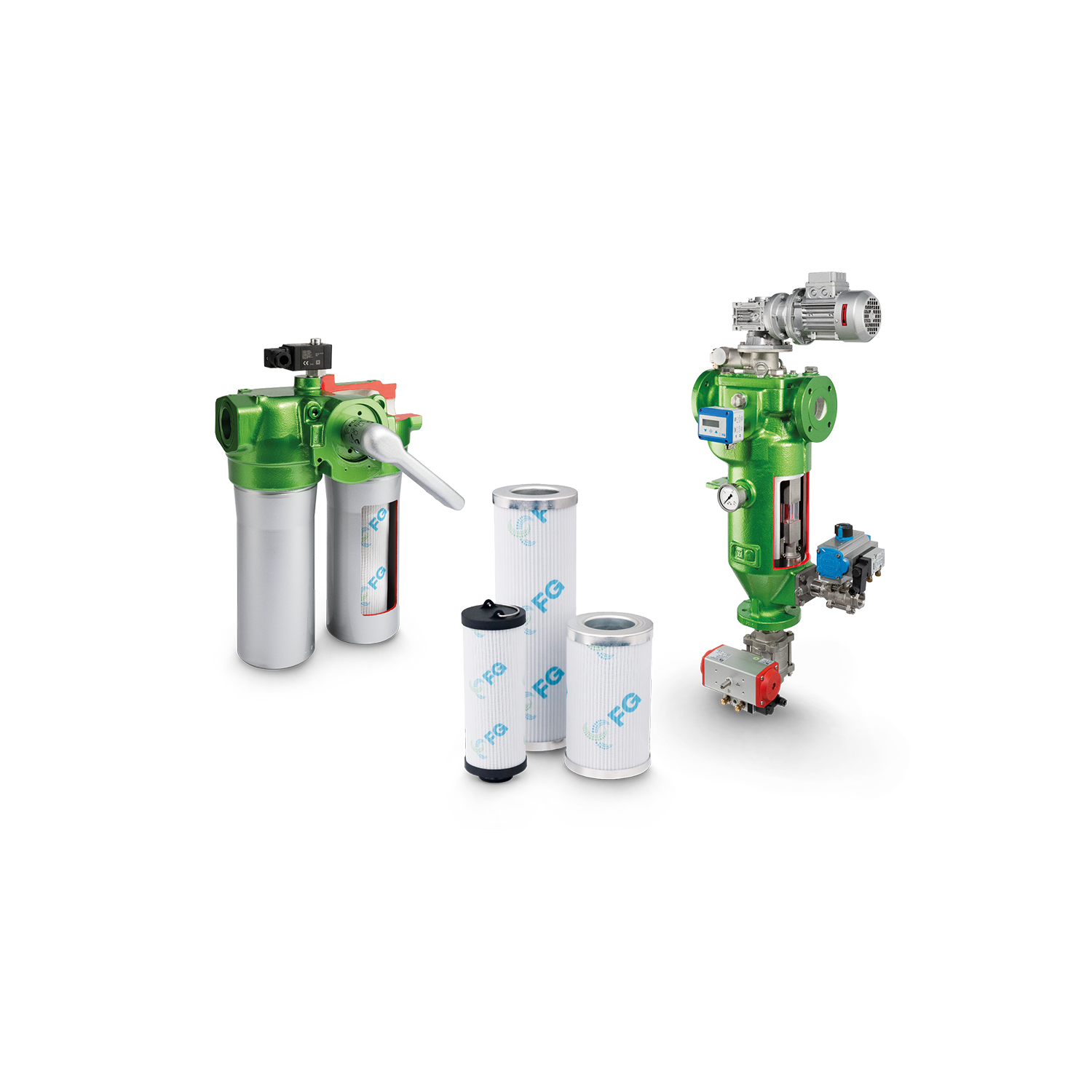 Filter systems and elements