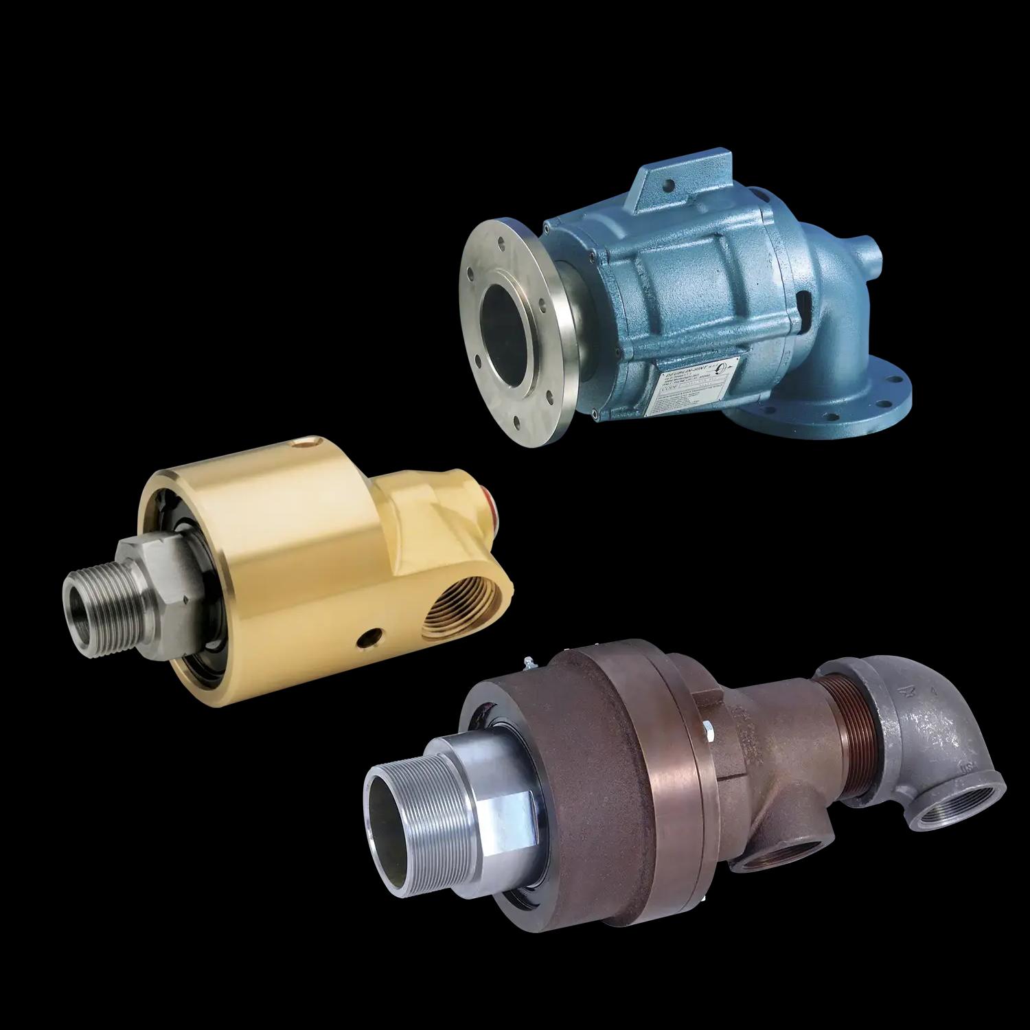 Rotační přívody pro vodu a horký olej do 120° C