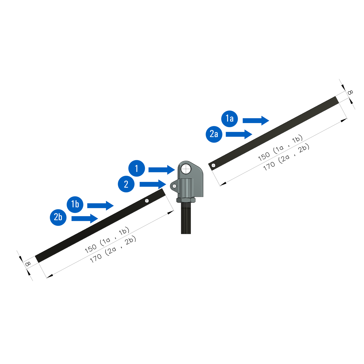Release systems with lever