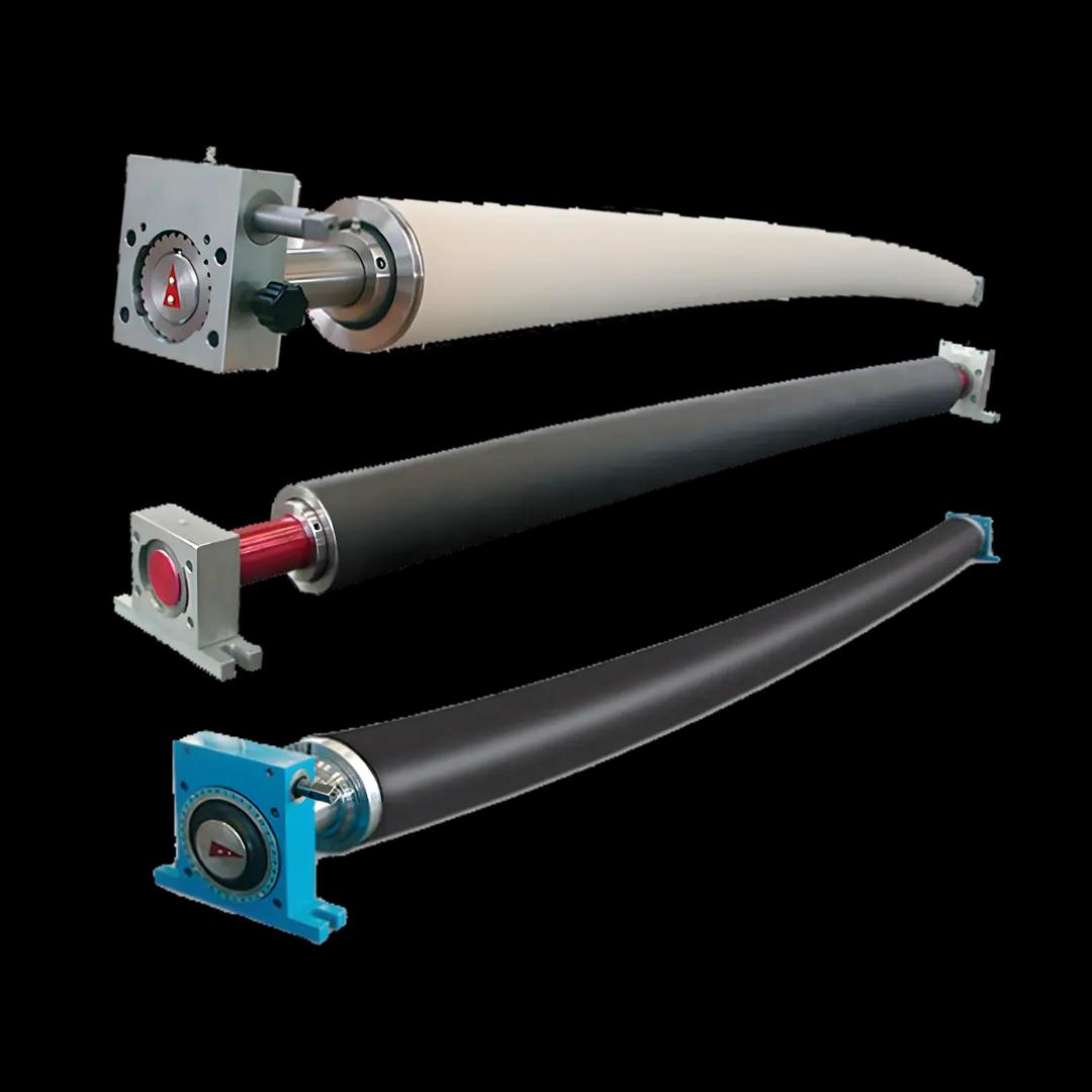 Rozháněcí, banánové, napínací, spirálové, pryžové a pružné válce