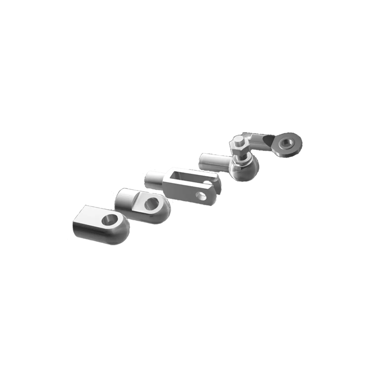 Gas spring End fittings