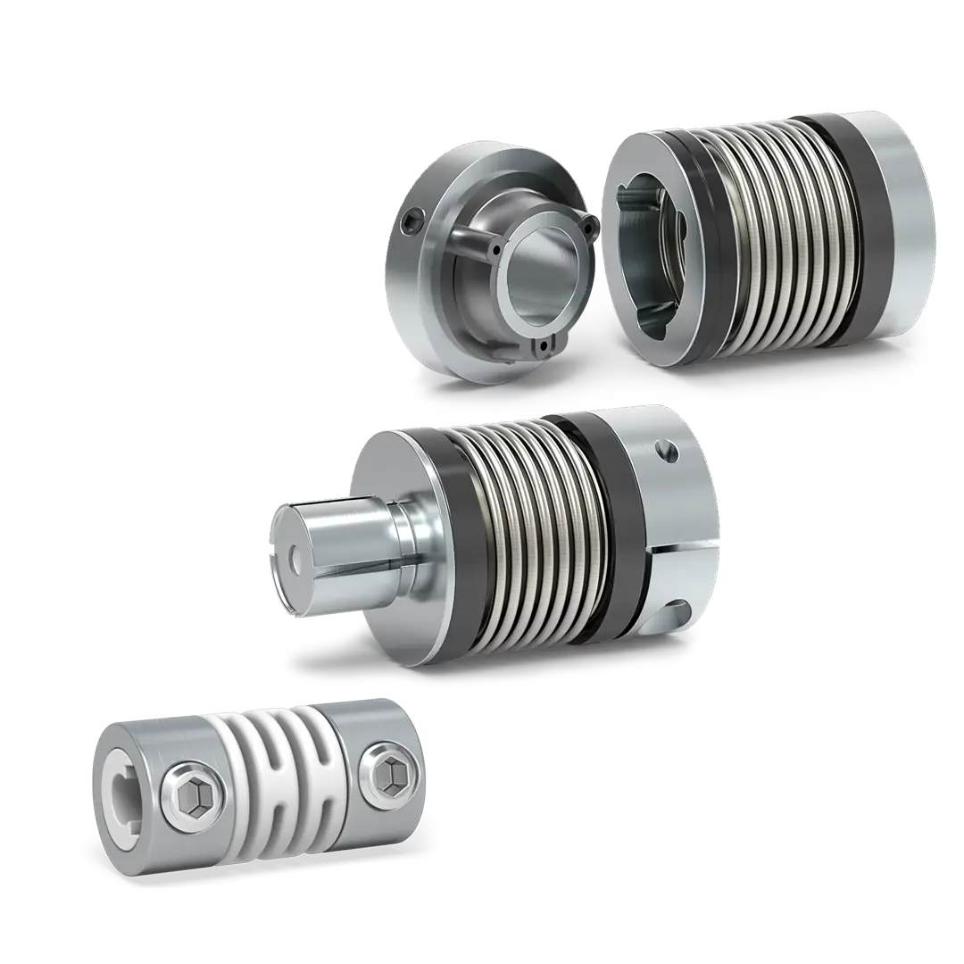 Miniaturní bezvůlové vlnovcové spojky