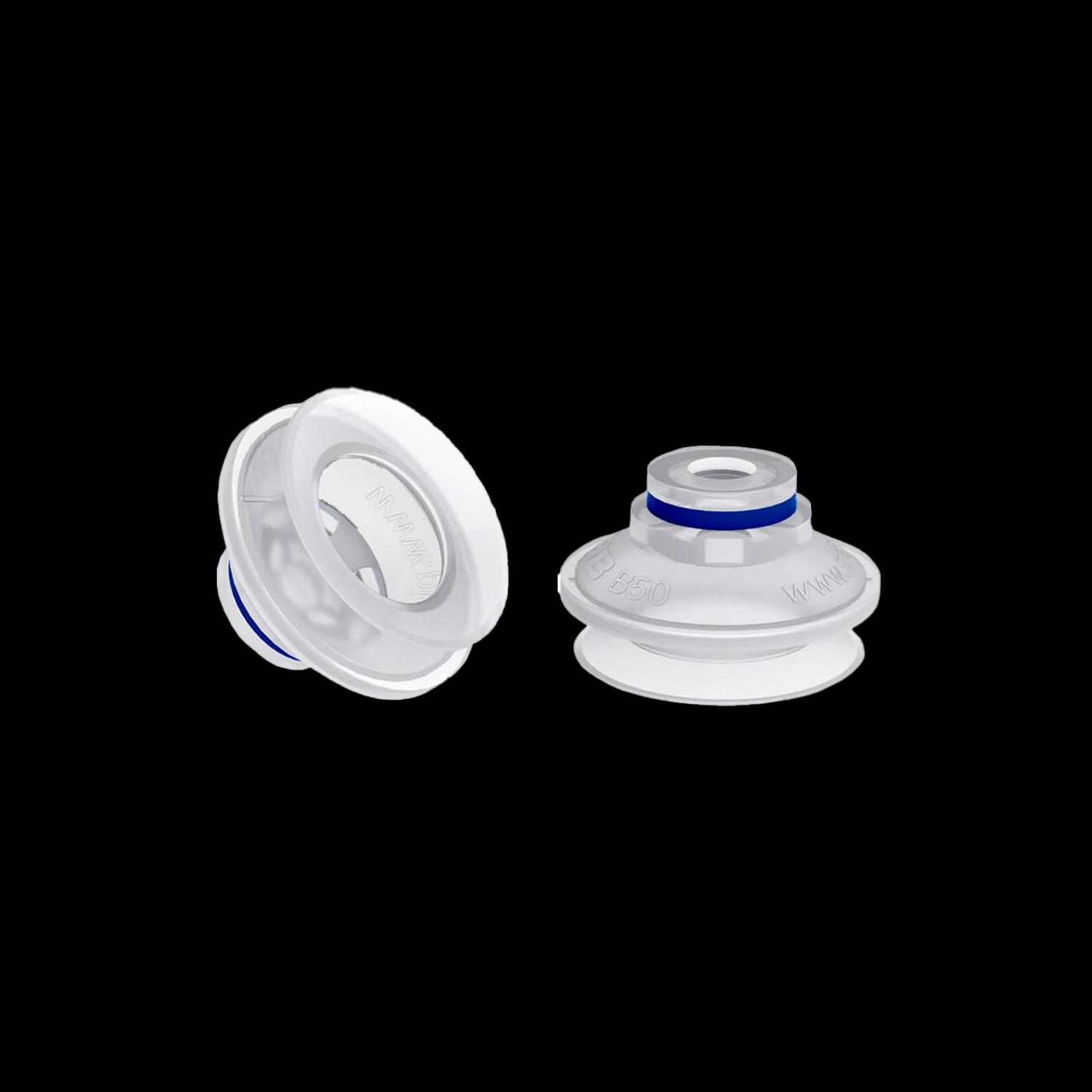 Series B FDA-compliant bellows suction cup (5 – 150 mm)