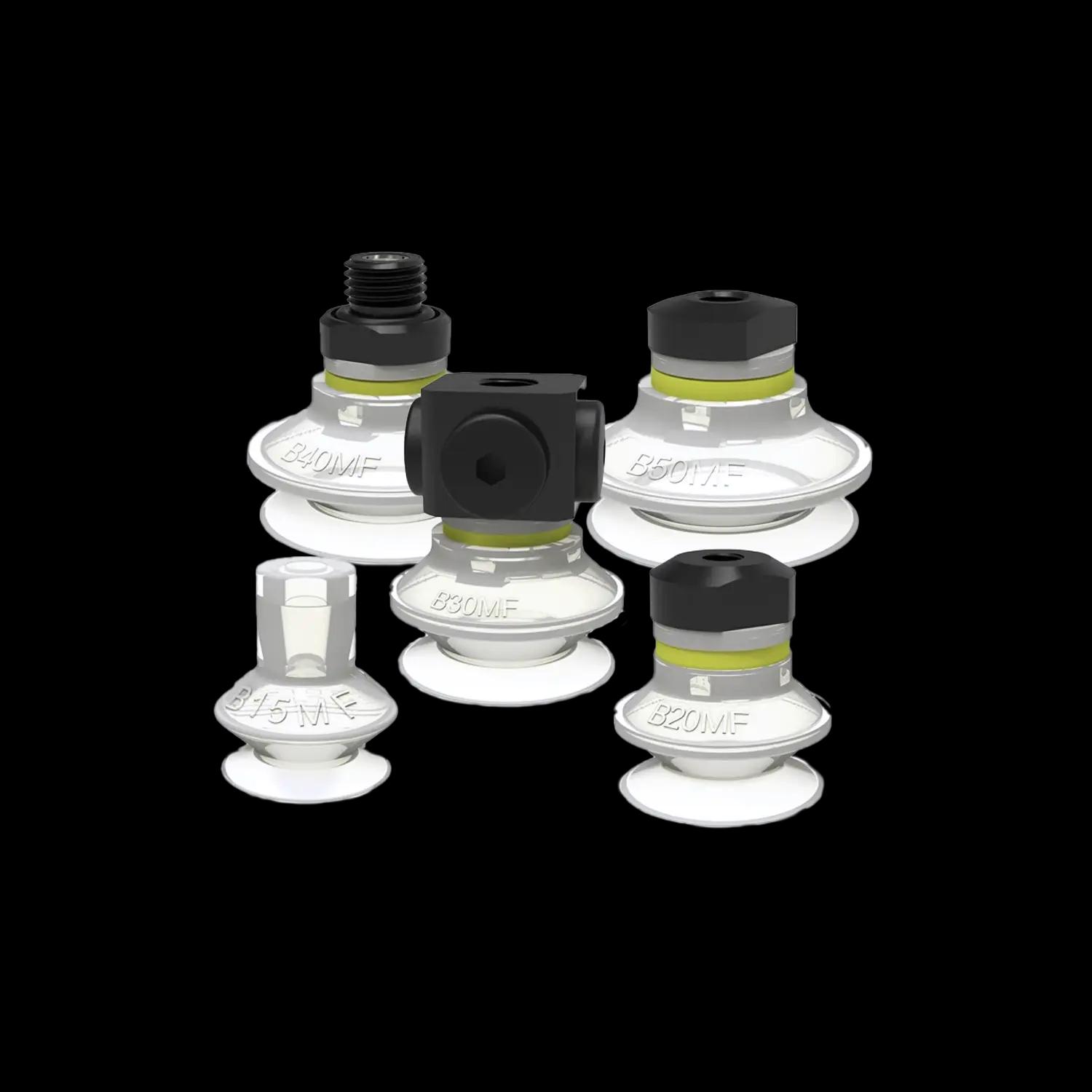 Series B-MF non-marking bellows suction cup (15 – 50 mm)