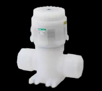 Luftbetätigtes Ventil für chemische Flüssigkeiten – Metallfreie Ausführung (Serie AMD*1M)