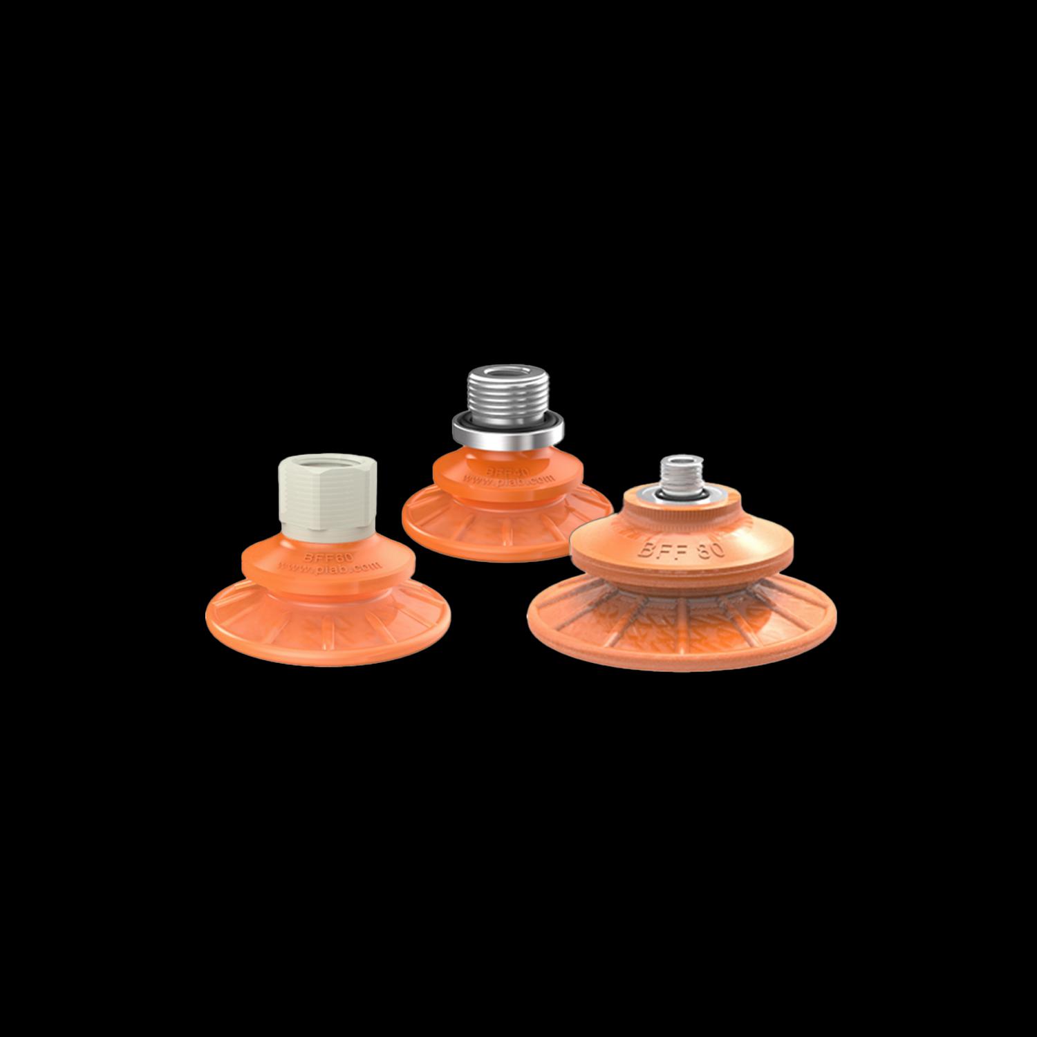 Series BFF flat friction bellows suction cup (40 – 110 mm)