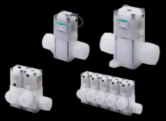 Druckluft betriebene Ventile für chemische Flüssigkeiten