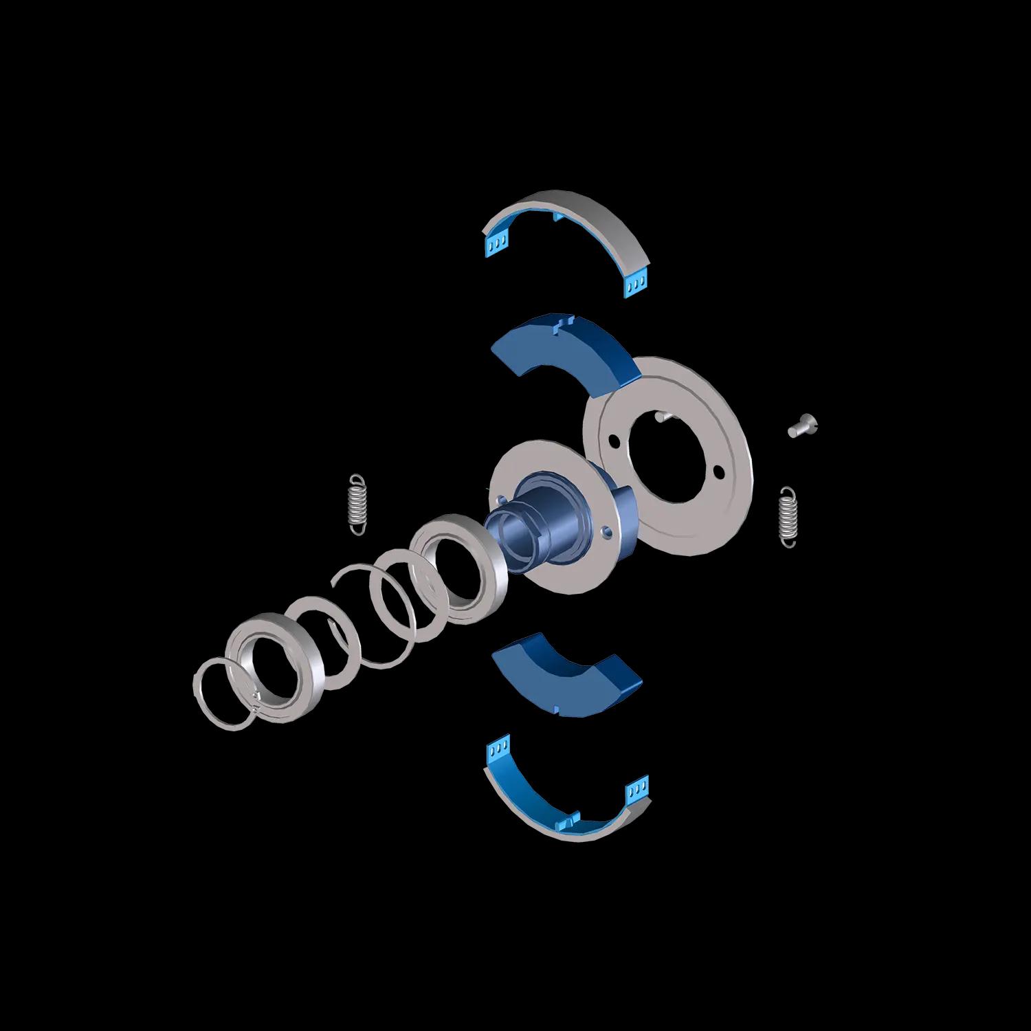 Selbstverstärkende Fliehkraftkupplung Typ F