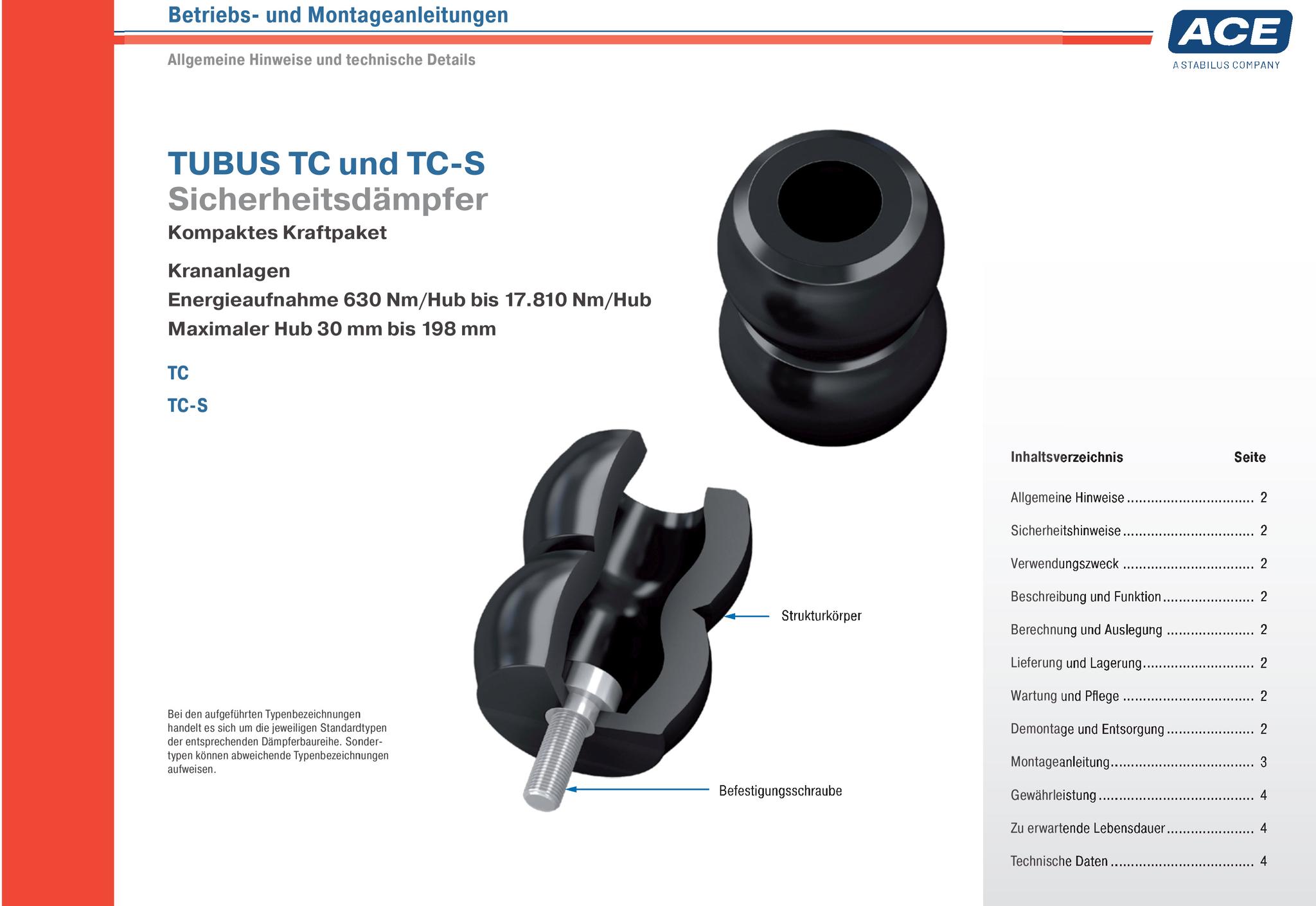 ACE TUBUS TC TCS Datenblatt DE