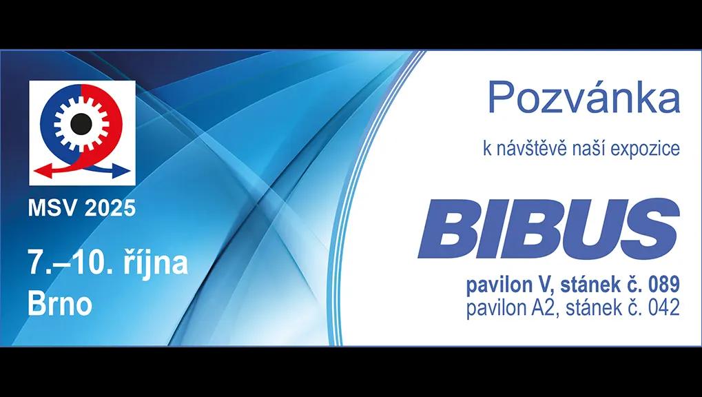 Pozvánka na MSV 2025 od společnosti BIBUS s.r.o.